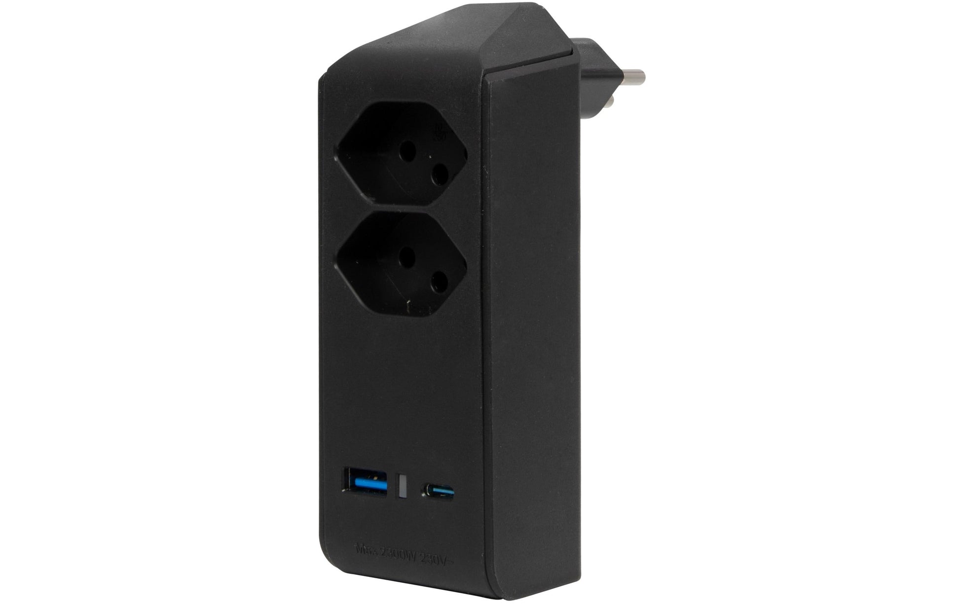 Brennenstuhl cleverLINE Steckdosenleiste, 2×T13 Steckdosen, 2×USB (1×A + 1×C), T12 Eingang, 300° drehbar – schwarz