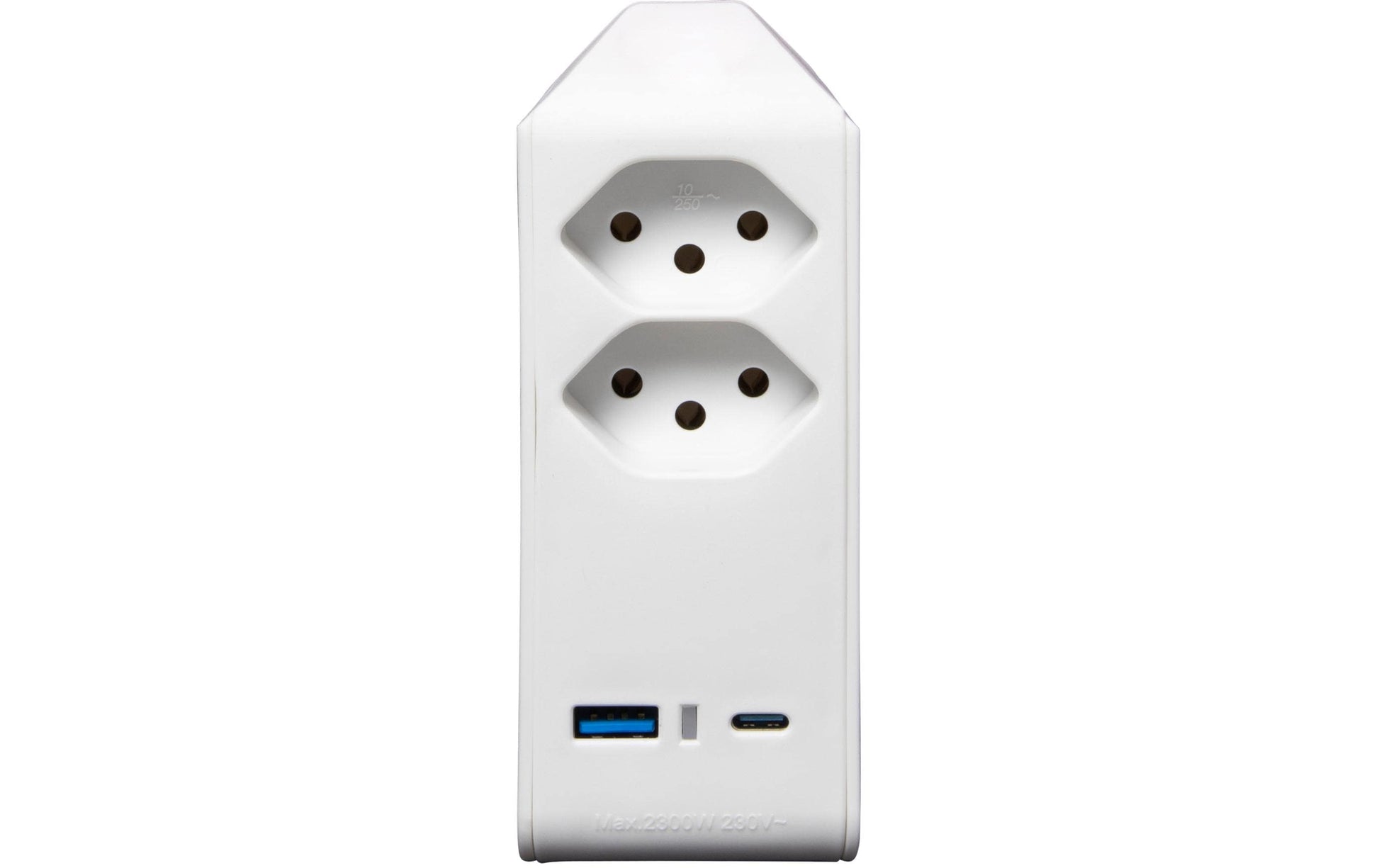 Brennenstuhl cleverLINE Abzweigstecker, 2×T13, 1×USB-A + 1×USB-C, drehbar 300°, Eingang T12 – weiss