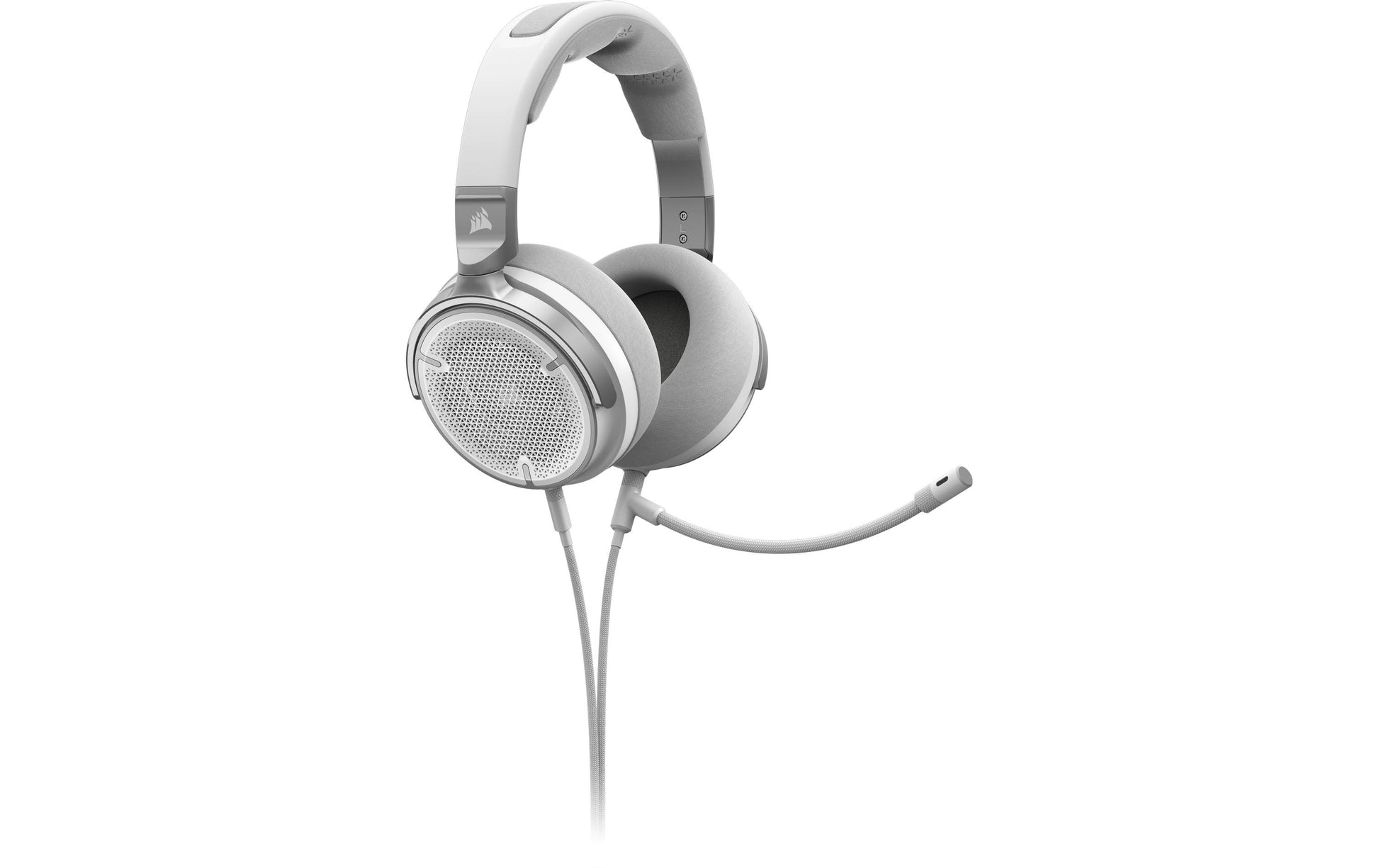 Corsair Virtuoso Pro – Duo Headset, Over-Ear – 3,5 mm Klinke, abnehmbares Mikrofon – Weiss – für PC