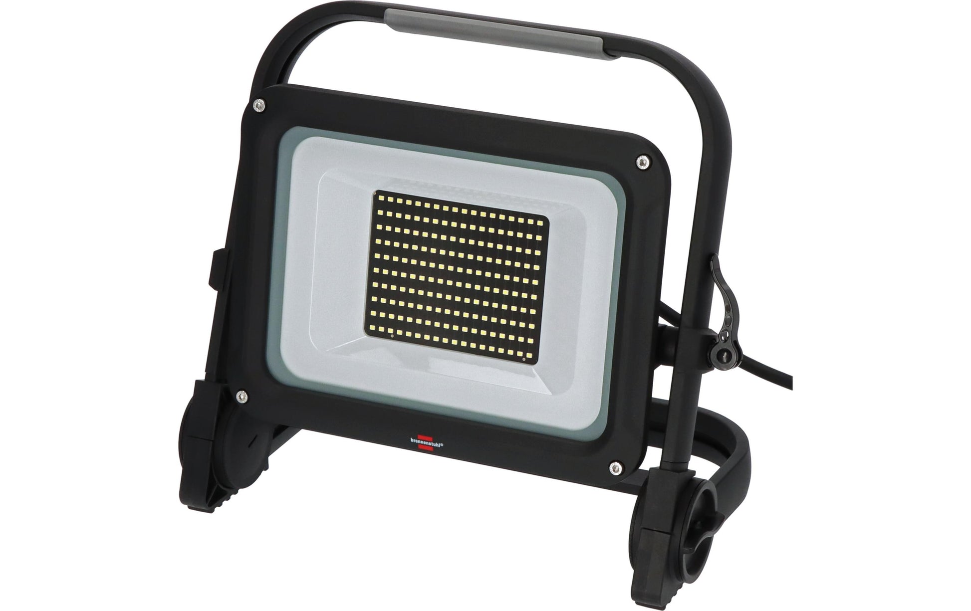 Brennenstuhl Arbeitsstrahler – 100 W, Kaltweiss, 6500 K, IP65, Netzbetrieb, dimmbar, Schwarz, Metall