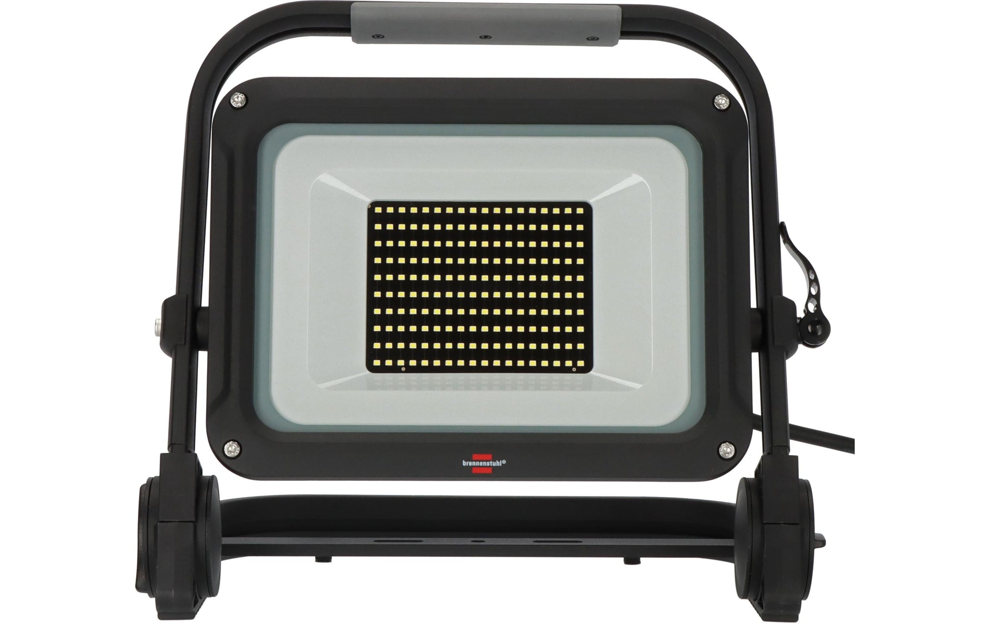 Brennenstuhl Arbeitsstrahler – 100 W, Kaltweiss, 6500 K, IP65, Netzbetrieb, dimmbar, Schwarz, Metall