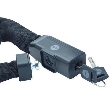 Yale YCHK0 Kettenschloss – Zink, Ø8 mm, 900 mm Länge, Schwarz
