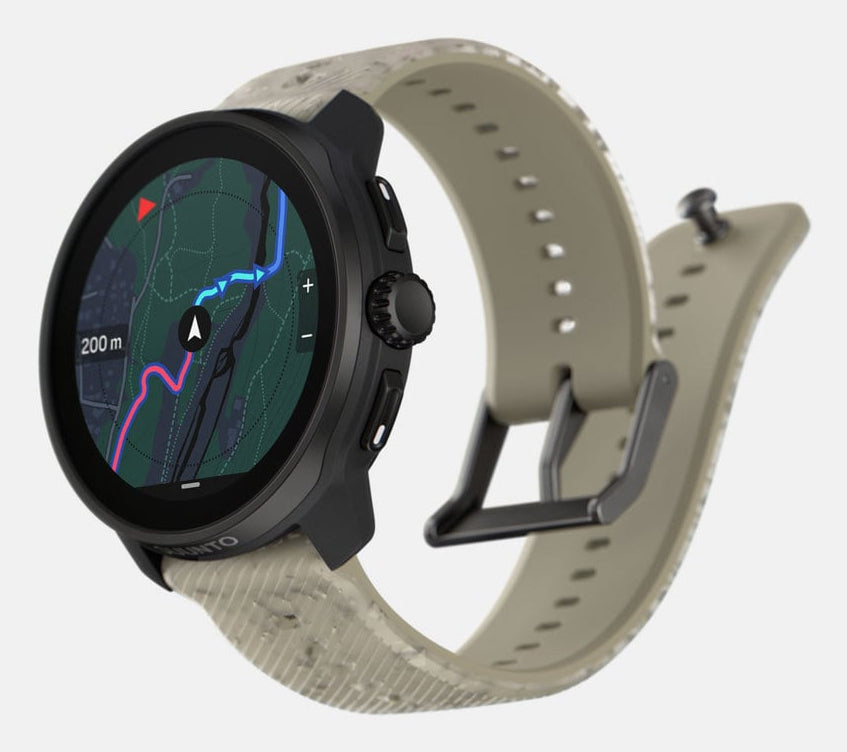 Suunto Race S 45 mm GPS – Fiberglas Schwarz, Sportband, Grau, 50 m