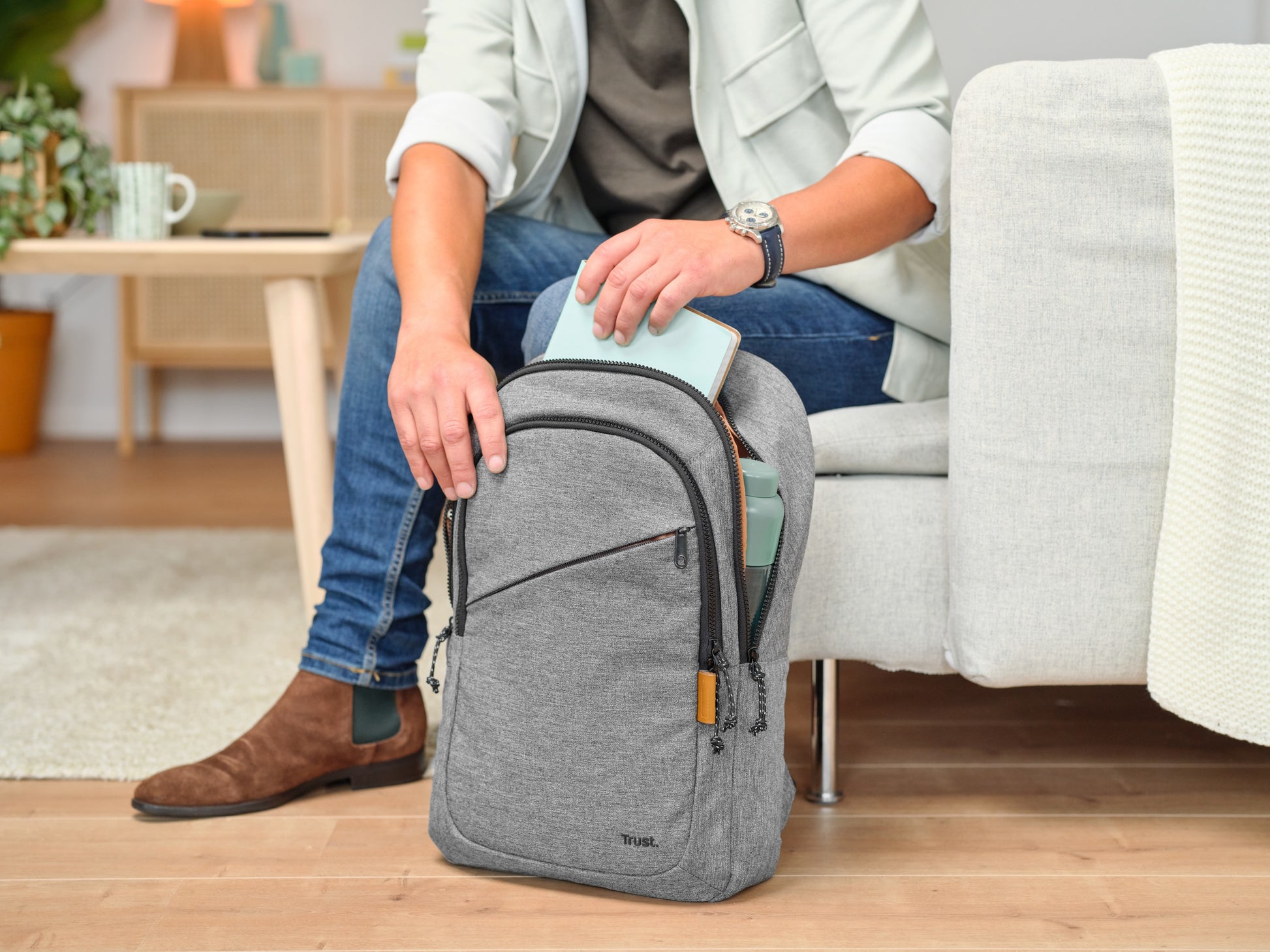 Trust Avana – Notebook-Rucksack – für 16"-Notebook, 20 l, rPET, grau