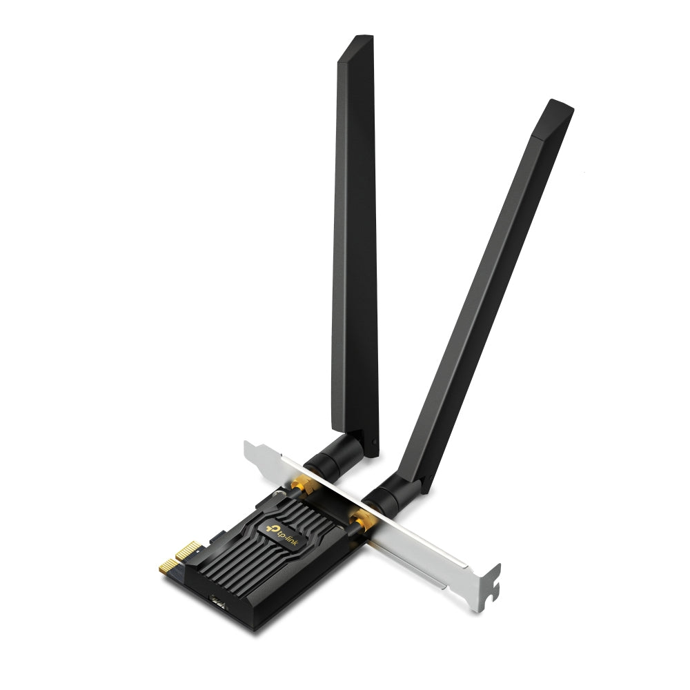 TP-Link Archer TXE72E – PCIe-WLAN-Karte – Wi-Fi 6E (802.11ax), Tri-Band (2,4/5/6 GHz), Bluetooth 5,3
