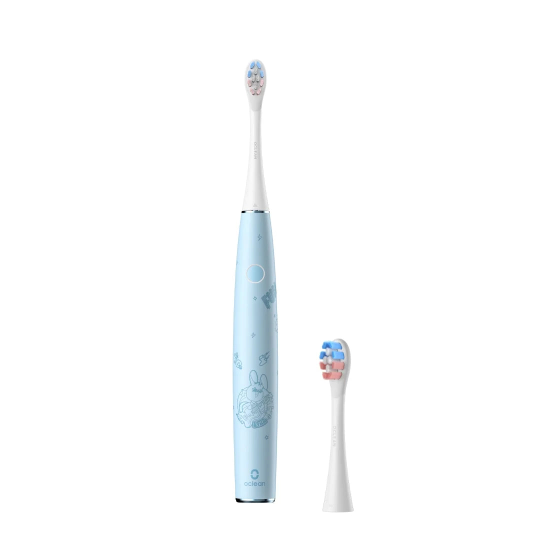 Oclean Elektrische Schallzahnbürste Kids – 2 Bürstenköpfe – Blau