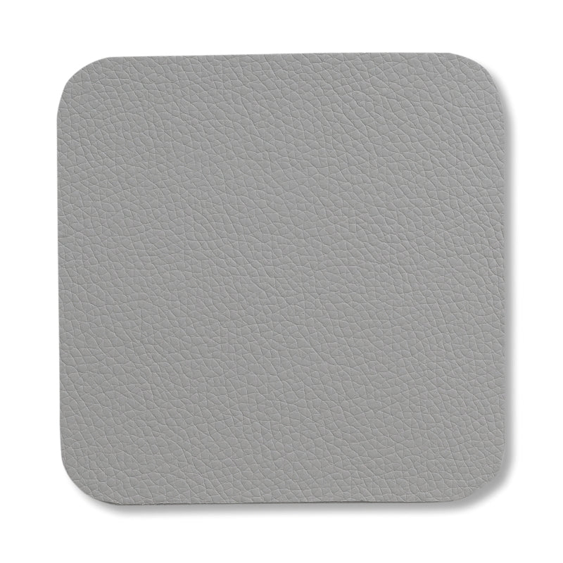 Kela Untersetzer Kimara – 4er Set, 10,0 × 10,0 × 0,2 cm, Kunstleder, Grau, für Glas