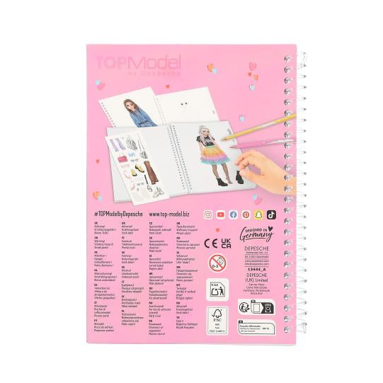 Depesche Malbuch – 13 × 17 cm – 120 Seiten – mit Aufklebern & Buntstiften
