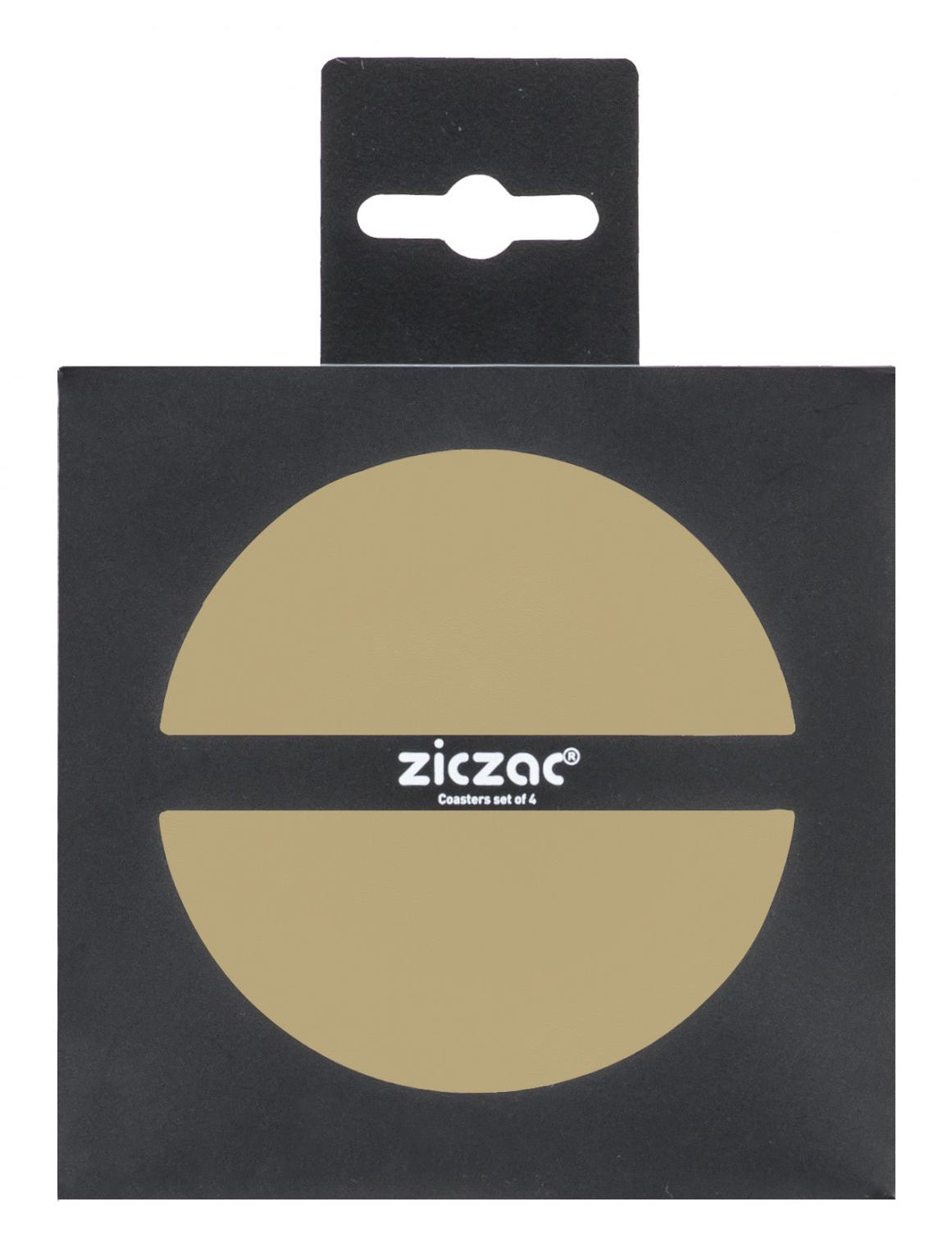 Tiseco Untersetzer – 4er Set, Ø 10 cm, Kunstleder, Sand, für Gläser