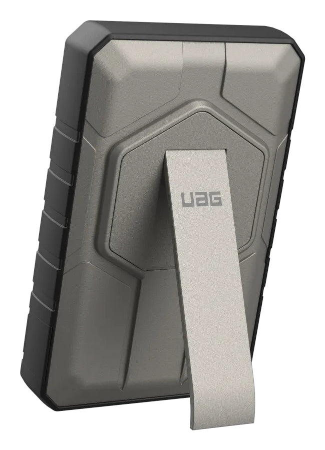 Urban Armor Gear UAG – Powerbank 10000 mAh, PD 20 W, 1× USB-C, 1× USB-A, kabelloses Laden, für Smartphones, Titanium