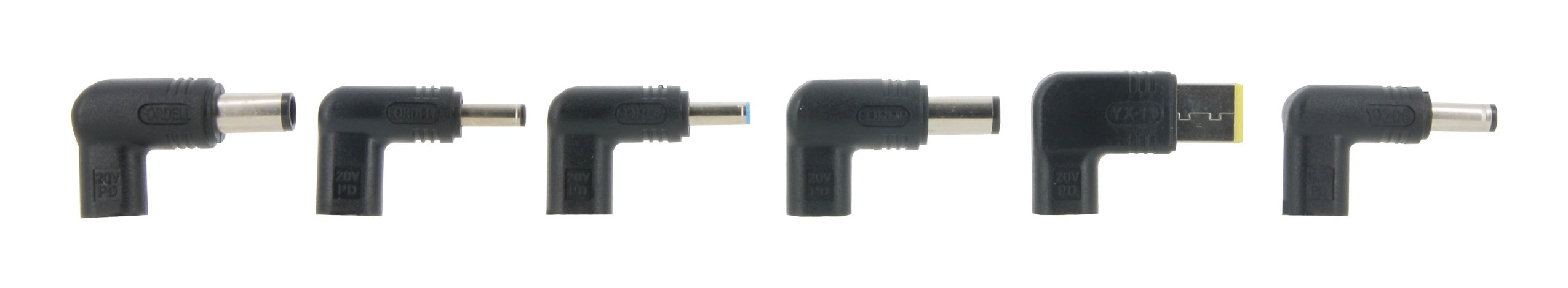 Mobilis 020024 Laptop Power Tipps Kit, 6 Stück – für Lenovo/HP/Dell u. a., Schwarz