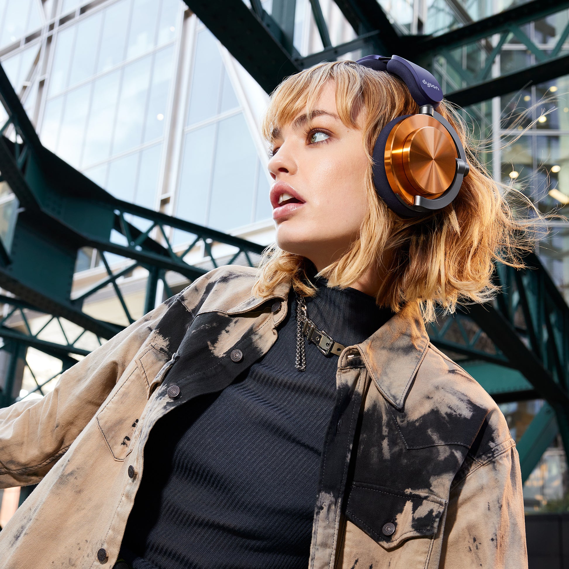 Dyson OnTrac Over-Ear Kopfhörer – Stereo, BT, ANC, Kupfer, BT 5.0