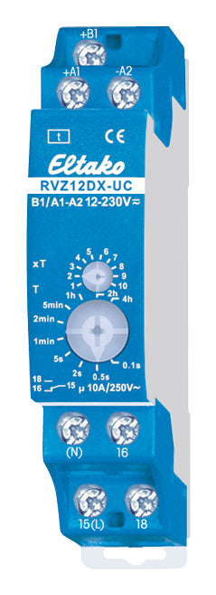 Eltako Zeitschaltuhr (DIN-Schiene) – mechanisch, 230 V, 16 A – Blau – RVZ12DX-UC