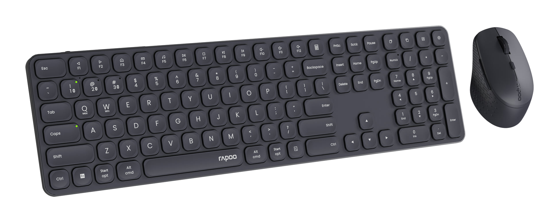Rapoo Kabellose Tastatur (Bluetooth/2,4 GHz), CH-Layout (DE-CH) – für Windows & macOS