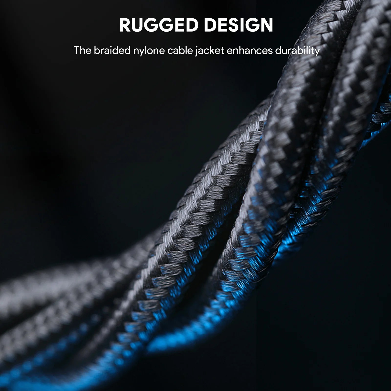 AUKEY USB-C-auf-USB-C-Kabel – USB 3.2 Gen 1 (5 Gbit/s) – 1 m – PD 100 W – Geflochten, Kevlar – Schwarz