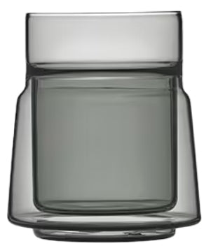 JACOB JENSEN Trinkglas – 210 ml, Ø 8,4 cm, H 9,5 cm, Borosilikatglas, Schwarz, doppelwandig, spülmaschinenfest