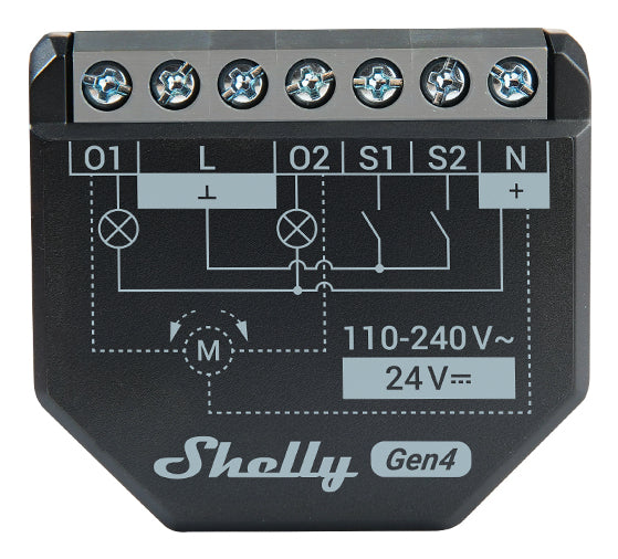 Shelly 2PM Gen4 – Schaltaktor – 2 Kanäle, Leistungsmessung – für Alexa, Google Home, Home Assistant