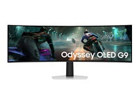 Samsung S49DG910SU – Monitor, 49", OLED, 144 Hz, 250 cd/m², Gebogen, USB-C, VESA 100 × 100, Silber