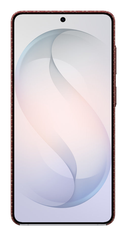 Samsung Carbon Magnet Backcover – für Samsung Galaxy S26+, Kohlefaser, Coralred
