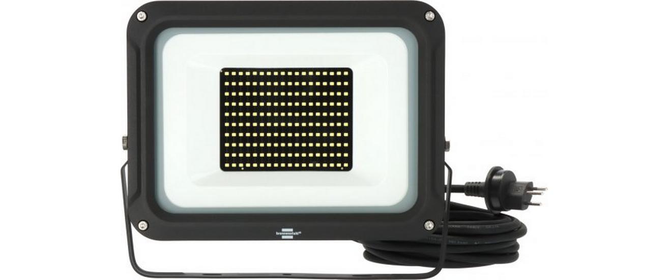 Brennenstuhl Aussenwandleuchte – 100 W – Kaltweiss, 6500 K – IP65 – Netzbetrieb – dimmbar – Schwarz – Metall