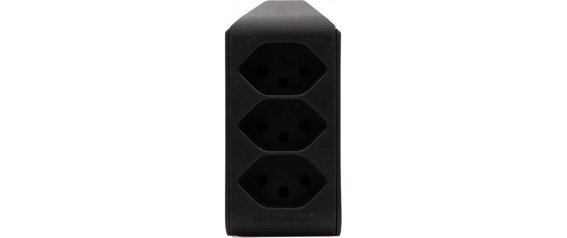 Brennenstuhl Steckdosenleiste, 3×T13, ohne Schalter, Eingang T12, drehbar 300° – schwarz