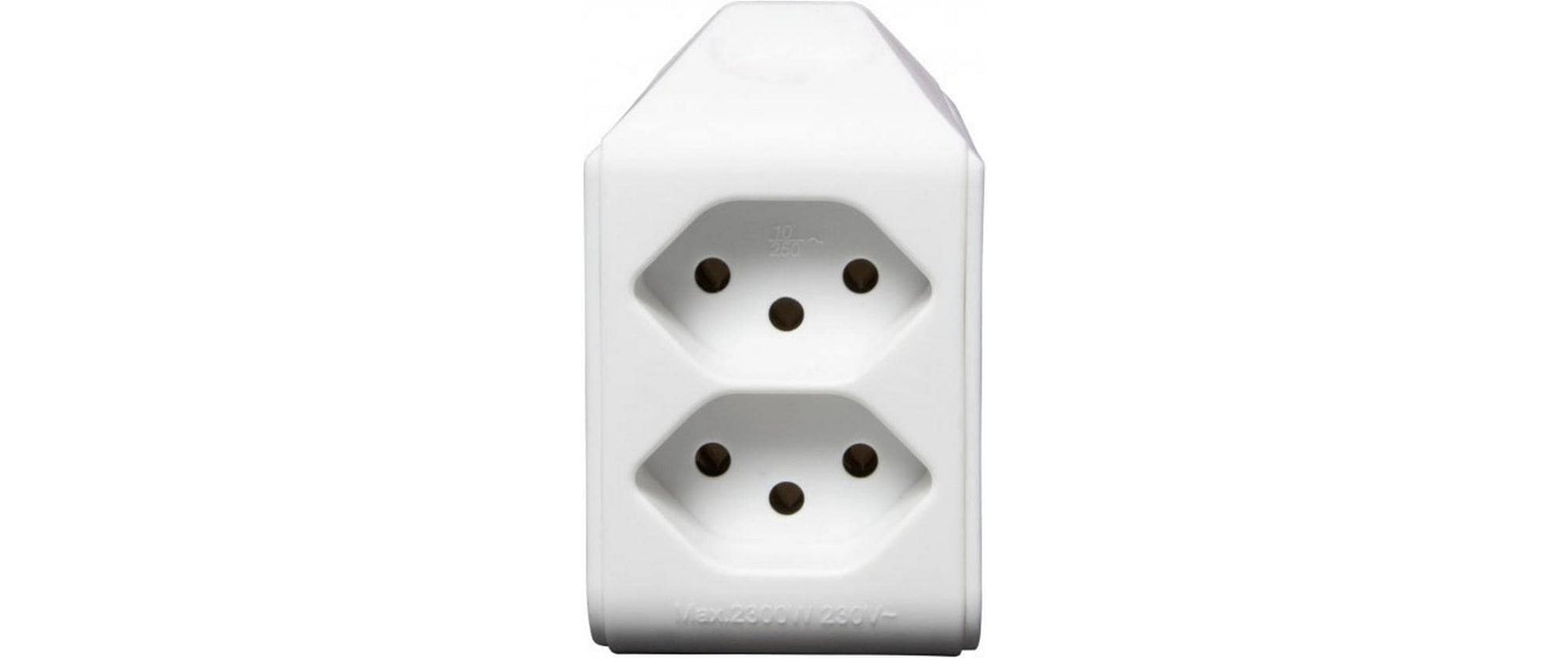 Brennenstuhl Adapterkabel, 2×T13, Eingang T13, drehbar 300°, 80×50×80 mm – Weiss
