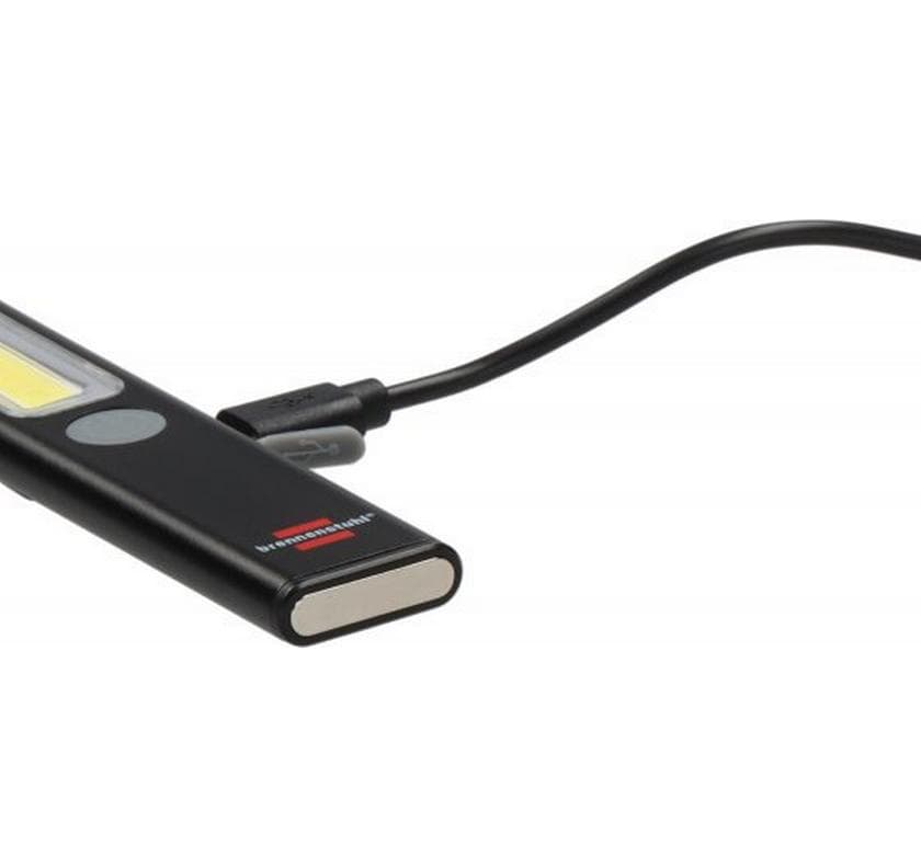Brennenstuhl Taschenlampe PL – 200 lm, IP20, Akku, USB-C – Schwarz