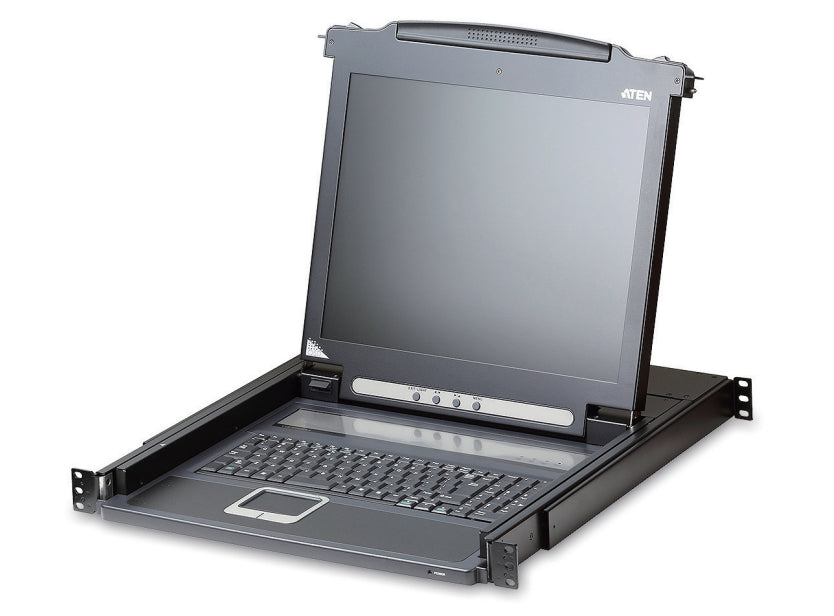 ATEN CL1000M – 17" Rack-LCD-Konsole – 1-Port KVM, 1280 × 1024/75 Hz, Layout ES – 1U