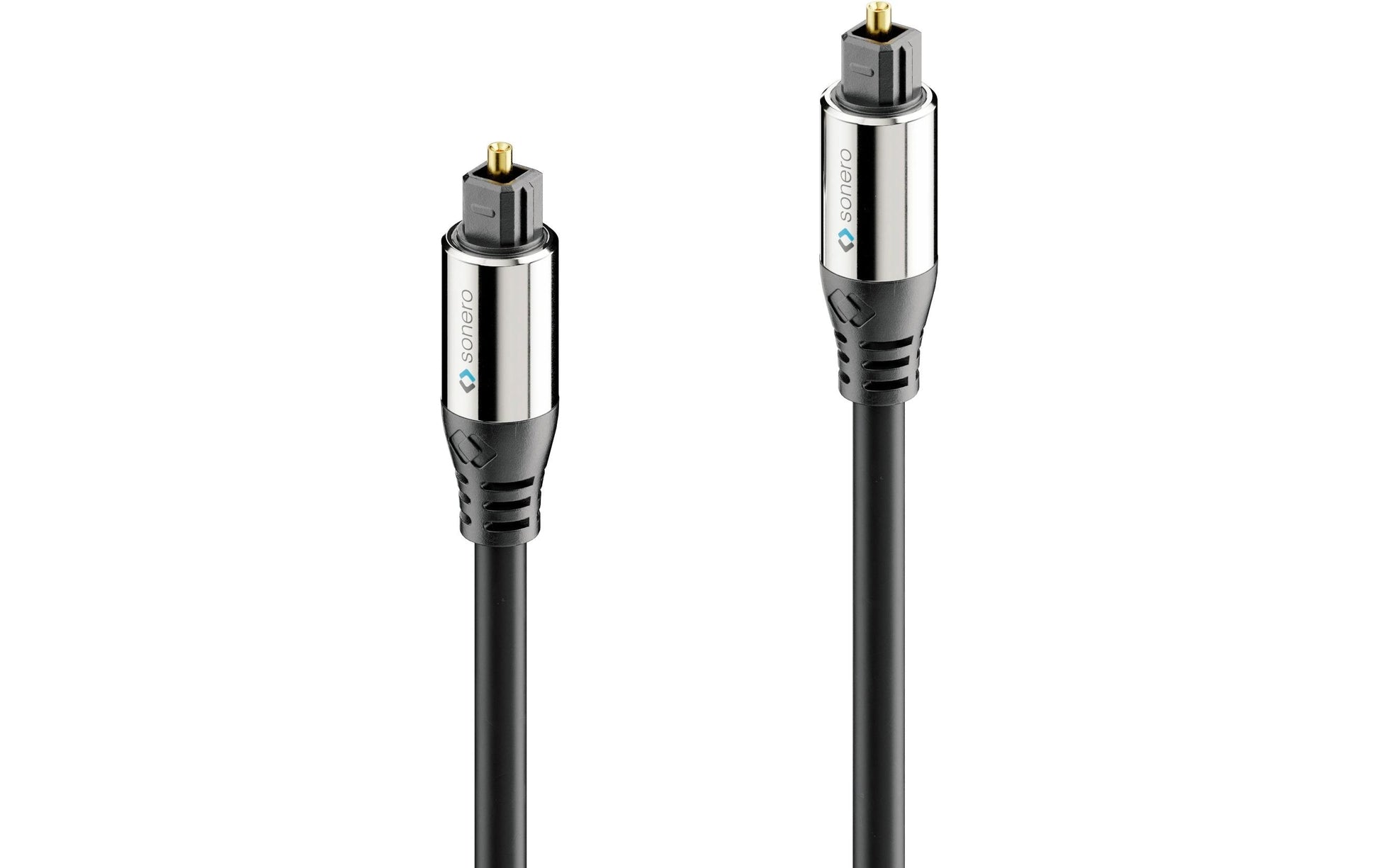 Sonero Toslink-Audiokabel – 20 m, geschirmt, vergoldete Kontakte, Schwarz