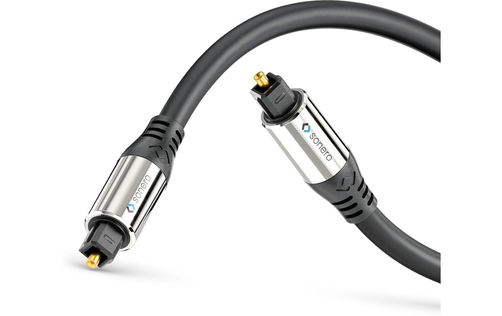 Sonero Toslink-Kabel (optisch) – Toslink Stecker zu Stecker – 15 m, vergoldete Stecker