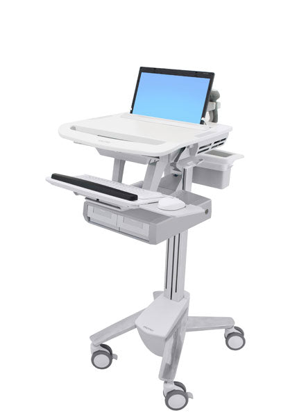 Ergotron StyleView – Laptop-Computerwagen, 2 Schubladen, bis 17,3", Weiss