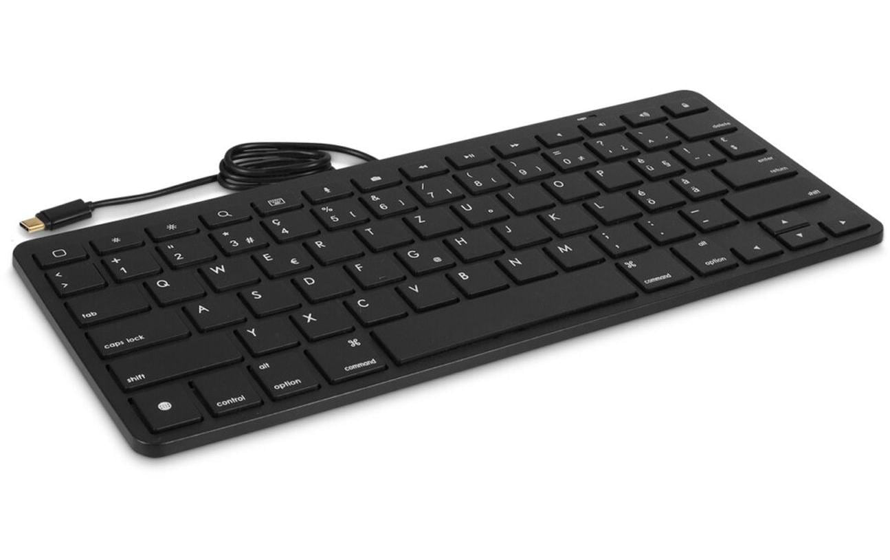 LMP USB-C KB – Tastatur – kabelgebunden USB-C – QWERTZ (CH) – Schwarz – für iPad, iPhone