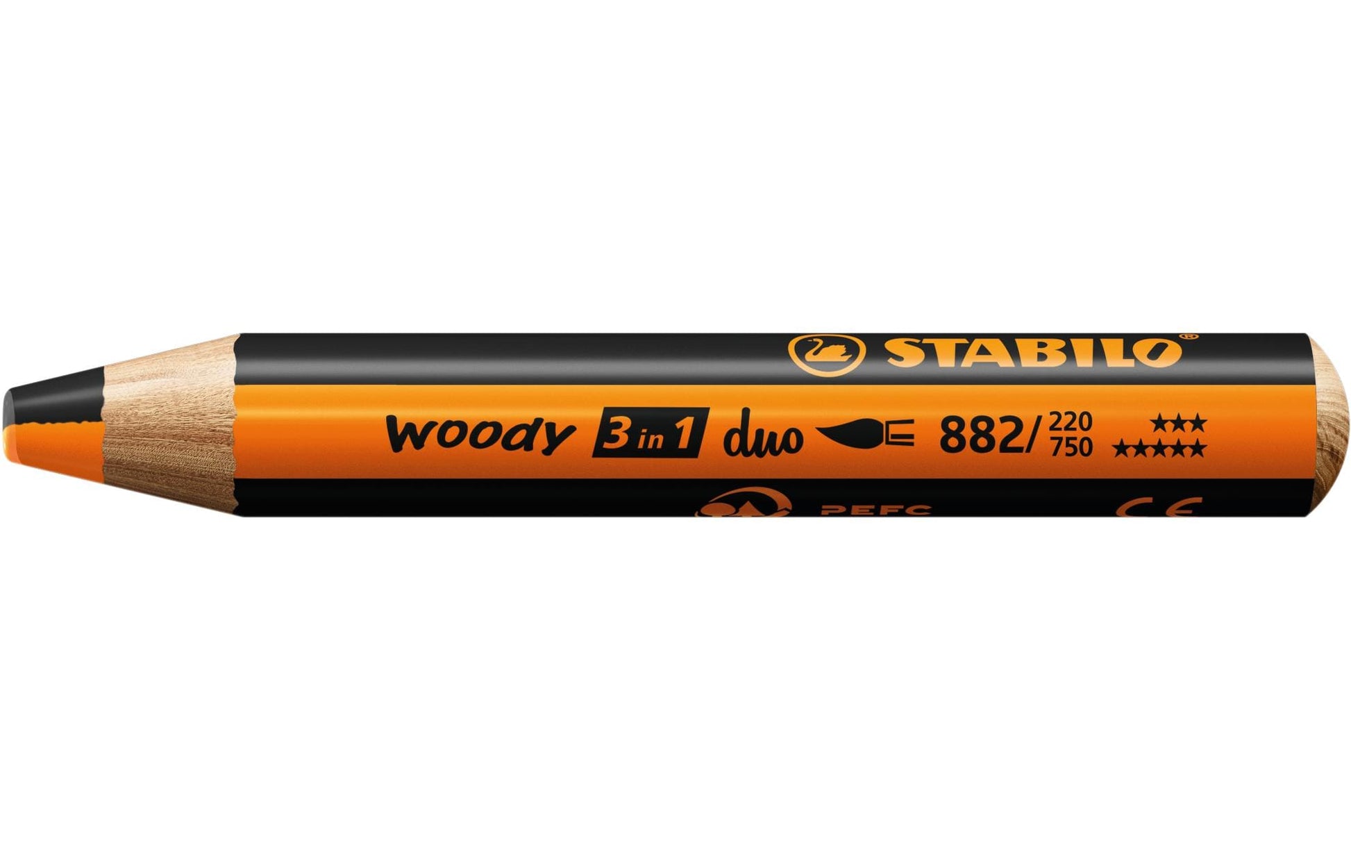 STABILO woody 3 in 1 Duo – 5 Duofarben, mit Spitzer