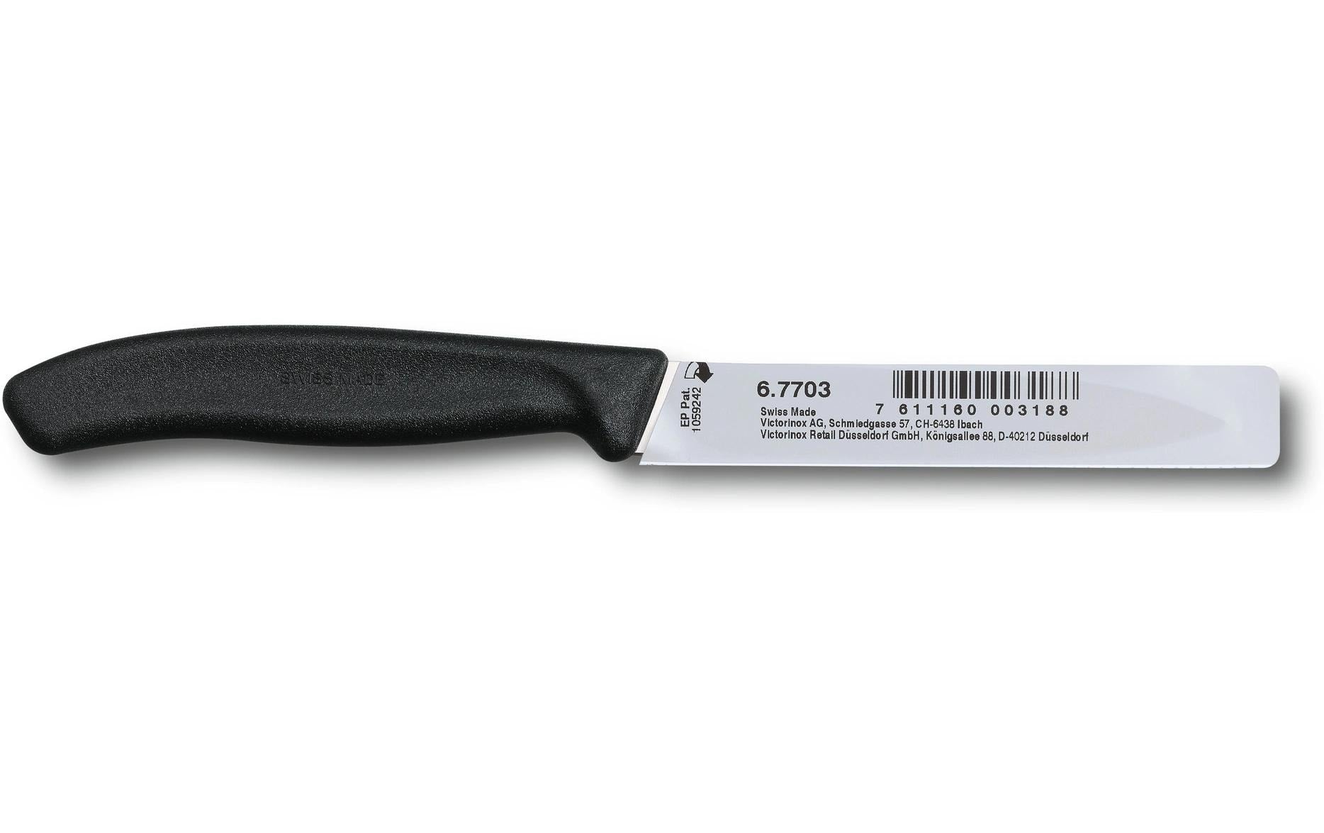 Victorinox Gemüsemesser 10 cm, Edelstahl, Griff Polypropylen (PP), Schwarz
