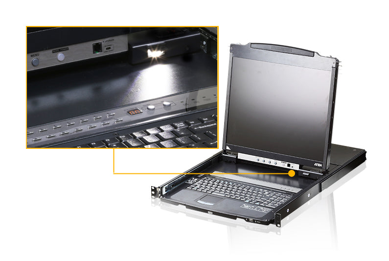 ATEN CL5800N – KVM-Konsole – 19" Rack, 1U, 19" (48,3 cm) LCD, Schwarz