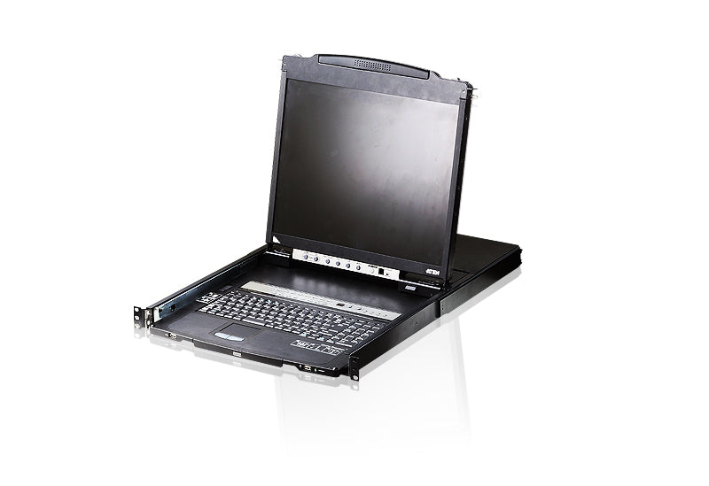 ATEN CL5816N – LCD KVM-Switch (VGA) – 19" Rack, 1U, 16×VGA, USB/PS/2, US-Layout, Schwarz
