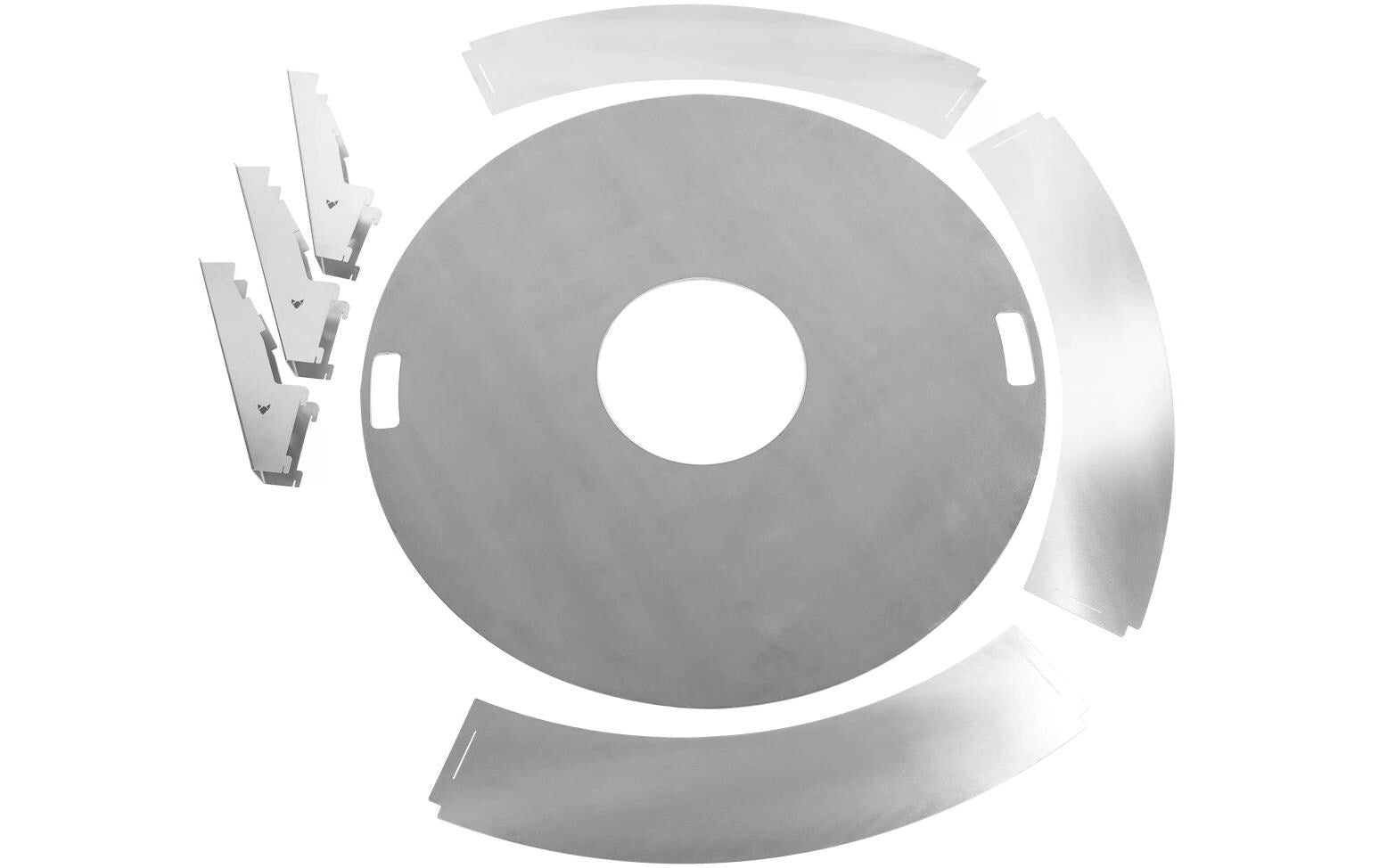 FENNEK Feuerplatte – Ø 96 cm × 0,6 cm, Stahl – für Geflügel