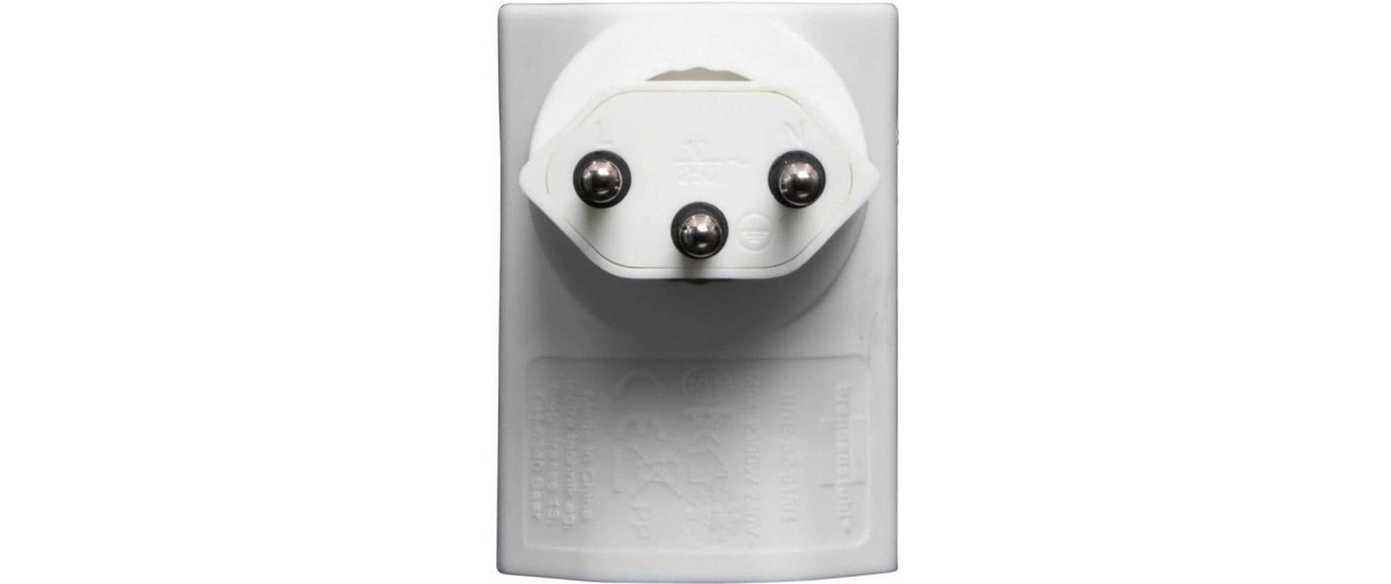 Brennenstuhl Winkeladapter T12 zu T13 – 230 V, 10 A, drehbar 300° – Weiss, für CH