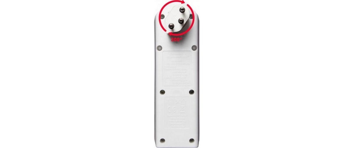 Brennenstuhl cleverLINE Abzweigstecker T12 zu T13 – 3× Steckdosen, 2× USB (A/C), 230 V 10 A, drehbar 300° – Weiss