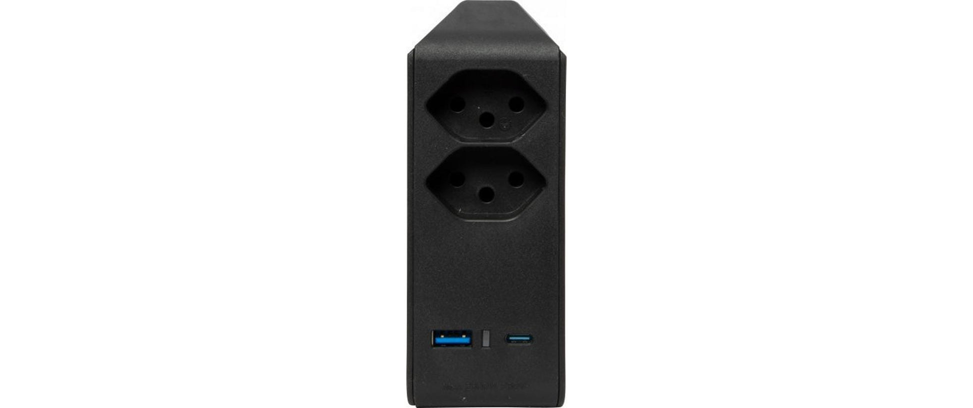 Brennenstuhl cleverLINE Steckdosenleiste, 2×T13 Steckdosen, 2×USB (1×A + 1×C), T12 Eingang, 300° drehbar – schwarz