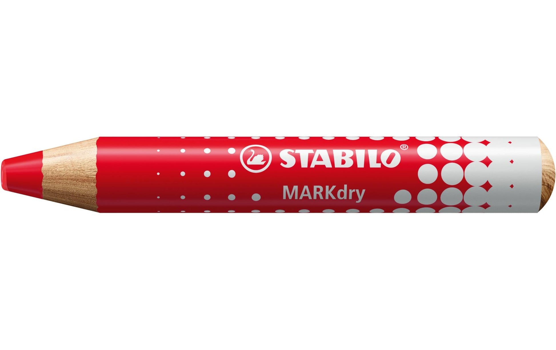 STABILO MARKdry 648/40 Whiteboard-Marker – Rundspitze 10 mm, rot, 5 Stk., trocken abwischbar – für Whiteboards