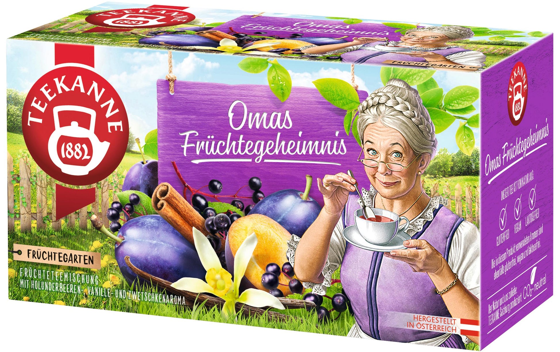 Teekanne Früchtetee Apfel & Vanille – Teebeutel 20 Beutel
