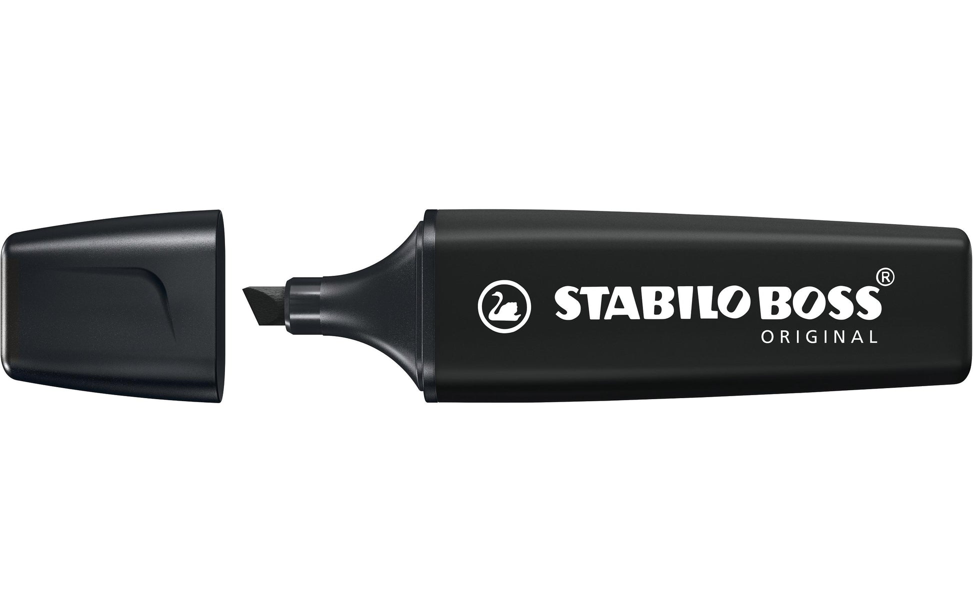 STABILO BOSS Original Textmarker Schwarz – Keilspitze, 2–5 mm, nachfüllbar