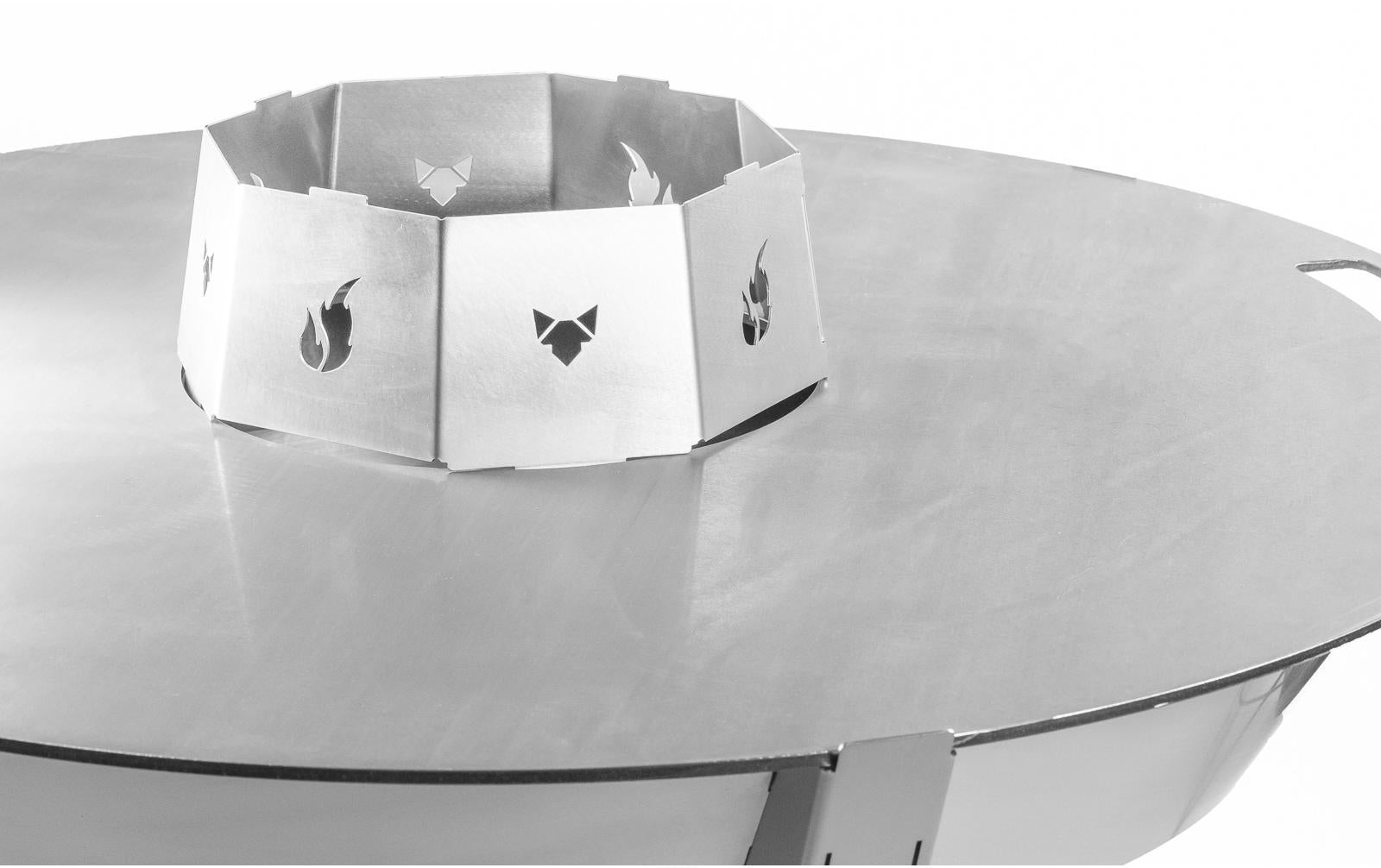 FENNEK Grillrost – Ø 29,8 cm, Höhe 0,6 cm, Edelstahl – für Feuerplatte