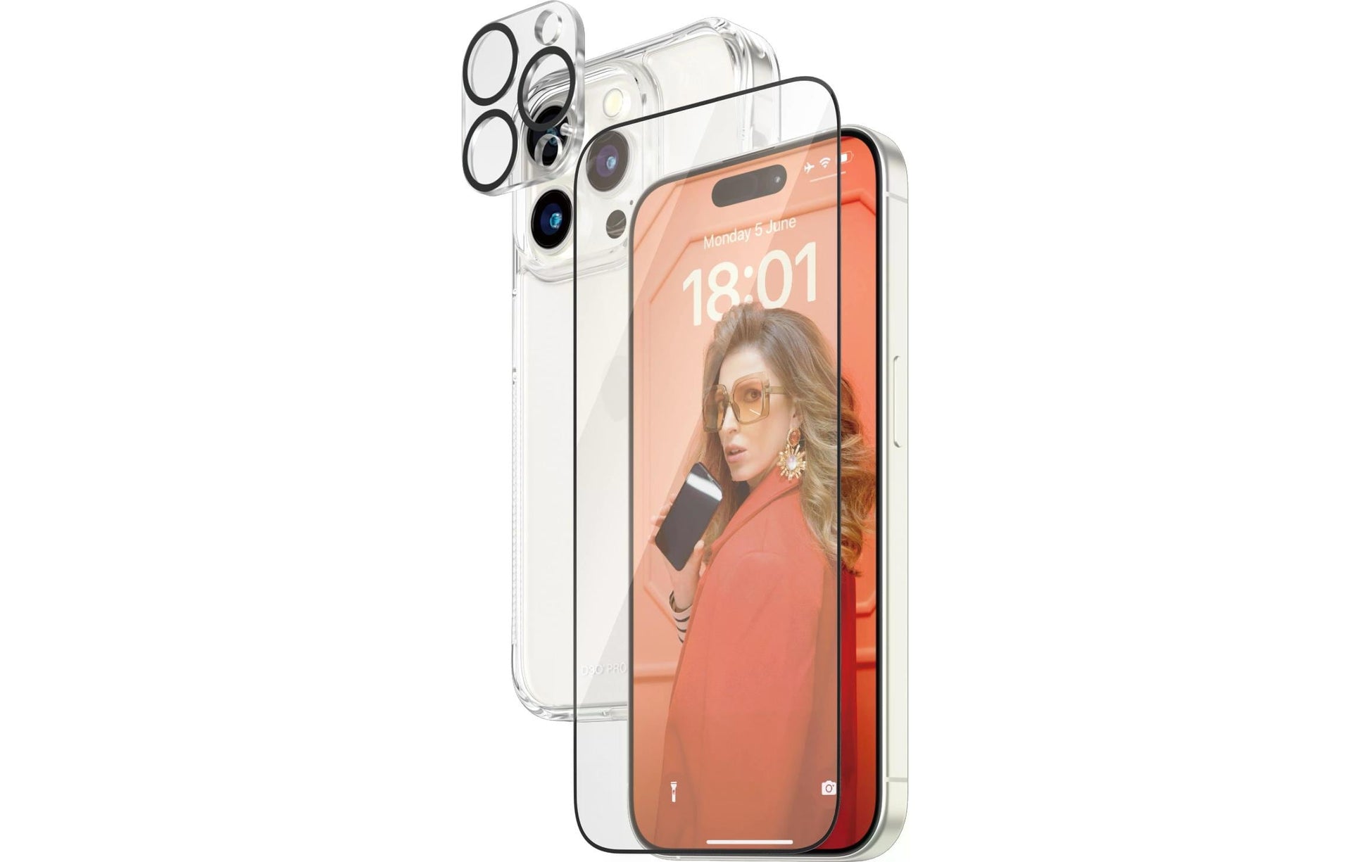 PanzerGlass CARE – Backcover – für Apple iPhone 15 Pro – transparent – schockresistent, Anti-Fingerprint-Oberfläche