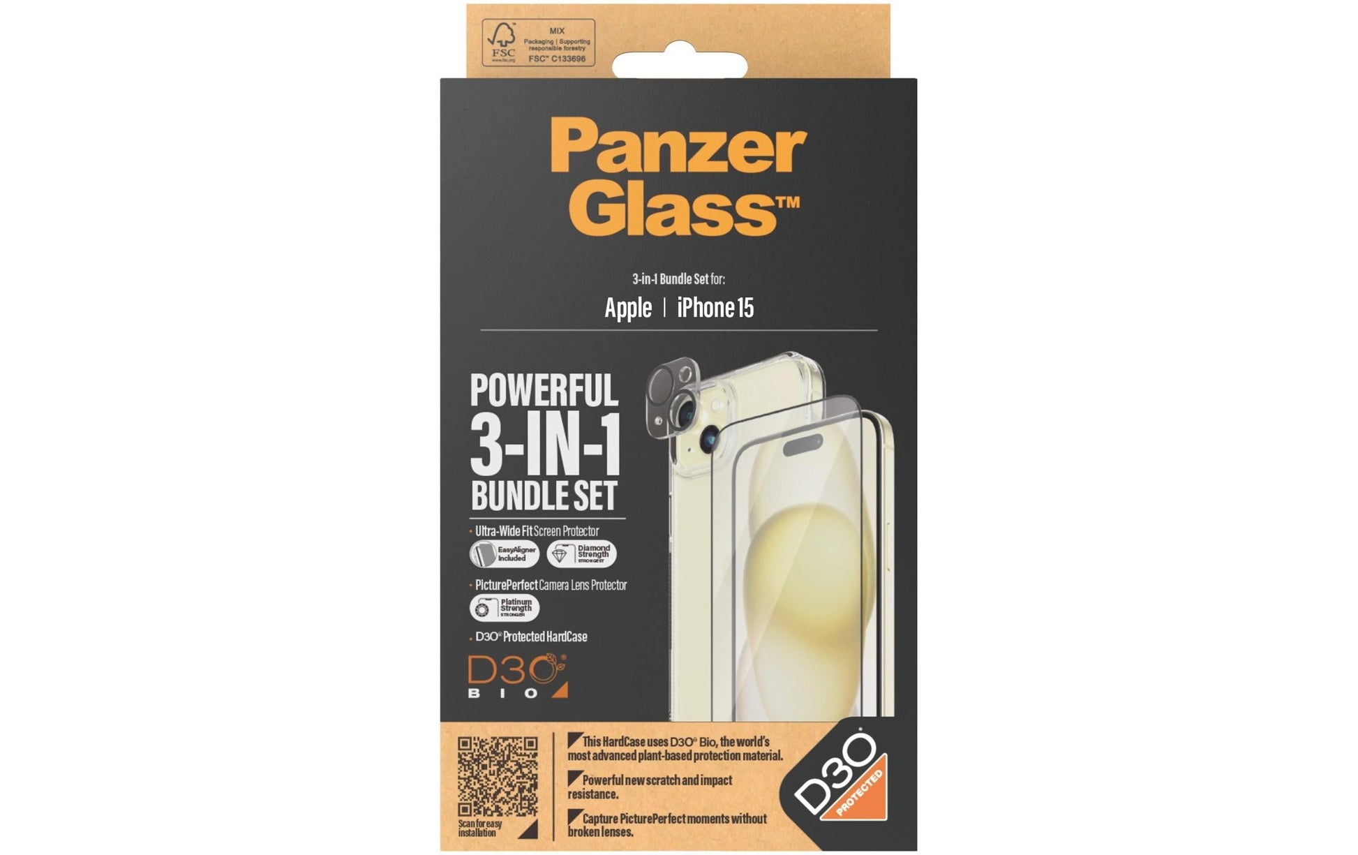 PanzerGlass Backcover – für Apple iPhone 15 – transparent