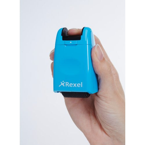 Rexel ID Guard – Tintenrollstempel (Datenmaskierer), Farbe Blau
