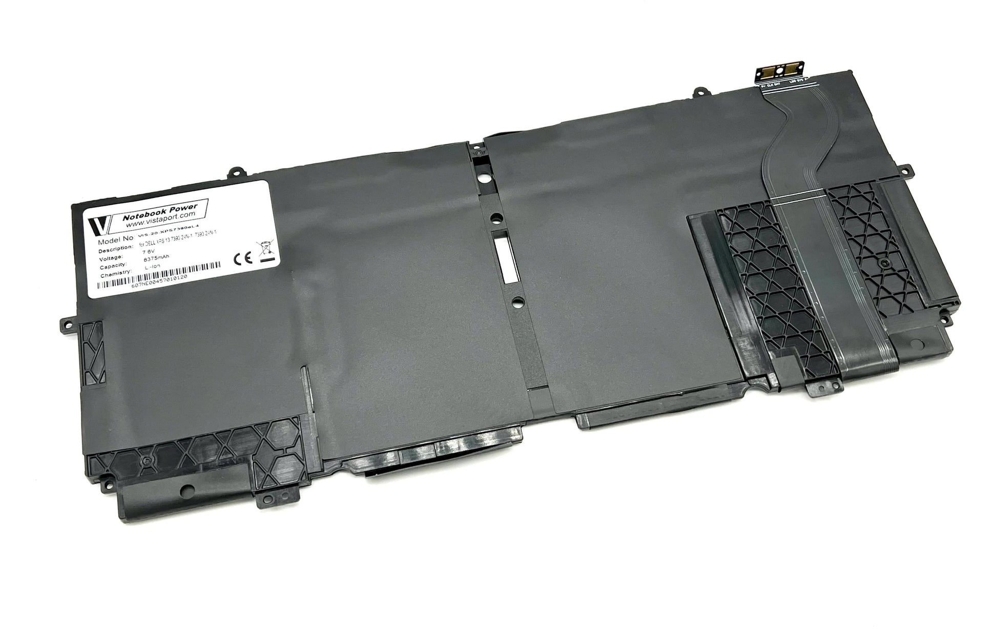 Vistaport VIS-20-XPS7390EL4 Notebook-Akku – für Dell XPS 13 7390 2-in-1 – 51 Wh, 7,6 V, 4 Zellen – Schwarz