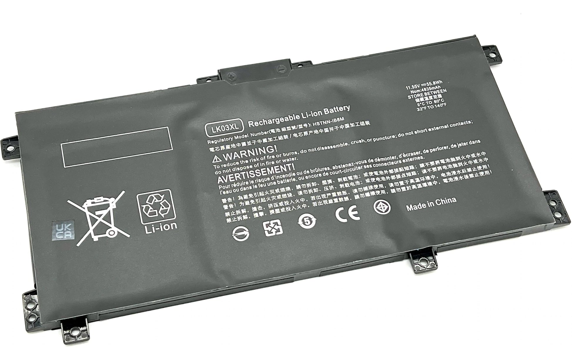 Vistaport Notebook-Akku – für HP ENVY 15/17 (verschiedene Modelle) – 56 Wh, 11,55 V (3 Zellen) – Schwarz