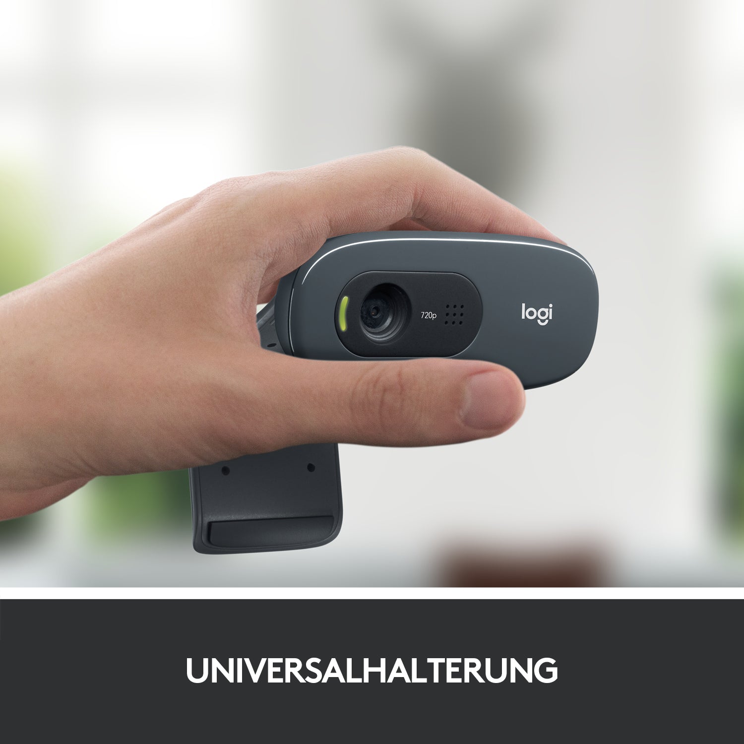 Logitech C270 Webcam – HD, 30 fps, USB, Fester Fokus, 55°, Schwarz, für Windows & macOS
